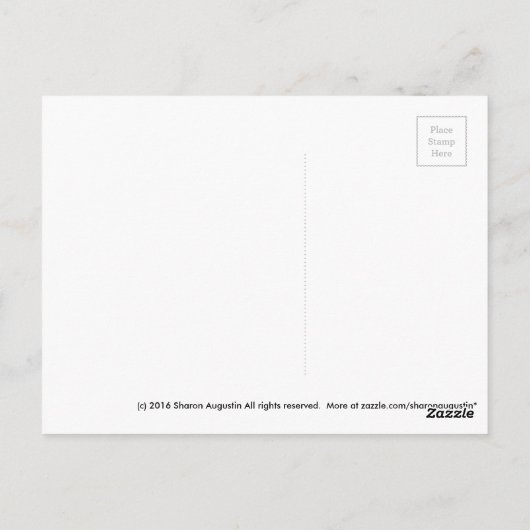 Seien Sie unvergessliche Postkarte - Sharon August (Rückseite)