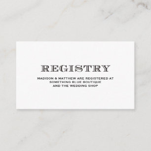Seien Sie verheiratete   Wedding Register-Karte Begleitkarte