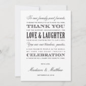 Seien Sie verheirateter | Empfang danken Ihnen Dankeskarte (Vorderseite)