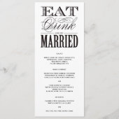 Seien Sie verheiratetes | Menü Menükarte (Vorderseite)