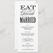 Seien Sie verheiratetes | Menü Menükarte (Vorne/Hinten)