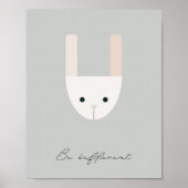 Seien Sie verschiedene sonnige Kinder Affirmation Poster (Vorne)