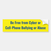 Seien Sie vom Cyber oder Handy-Einschüchterung Autoaufkleber (Vorne)