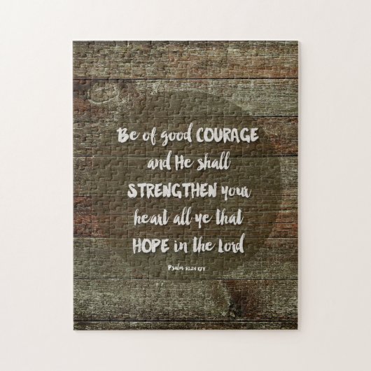 Seien Sie vom guten Mut - Psalm-31:24 Puzzle (Vertikal)