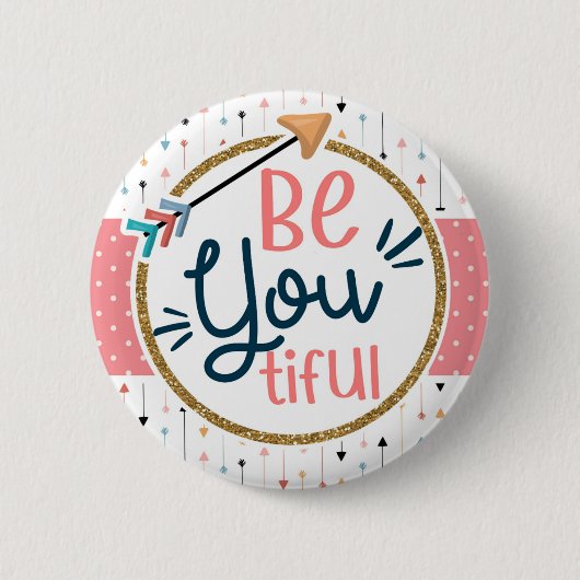 Seien Sie vorsichtig Boho Chic Inspiration Button (Vorderseite)