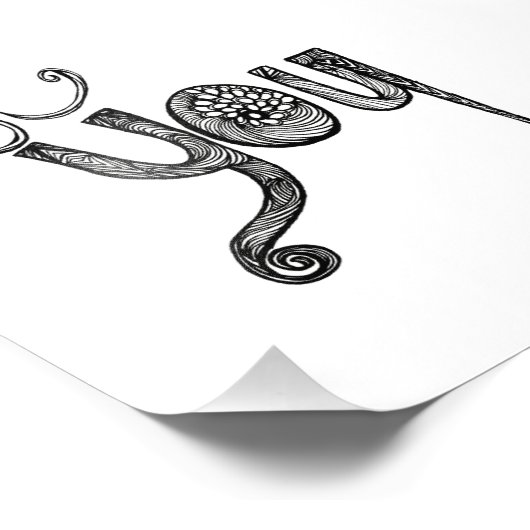 Seien Sie vorsichtig Fotodruck (Ecke)