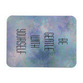 Seien Sie vorsichtig mit Ihrem Aquarell-Hintergrun Magnet (Horizontal)