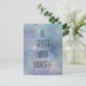 Seien Sie vorsichtig mit Ihrem Aquarell-Hintergrun Postkarte (Stehend Vorderseite)