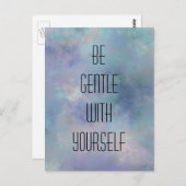 Seien Sie vorsichtig mit Ihrem Aquarell-Hintergrun Postkarte (Vorne/Hinten)