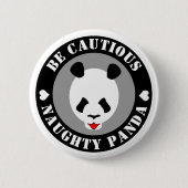 Seien Sie vorsichtig Naught Panda Button (Vorderseite)