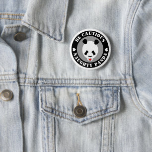 Seien Sie vorsichtig Naught Panda Button