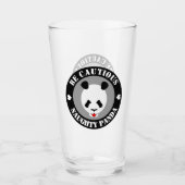 Seien Sie vorsichtig Naught Panda Glas (Vorderseite)