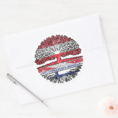 Seien Sie vorsichtig. Runder Aufkleber (Umschlag)