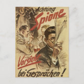 Seien Sie vorsichtig - Spionageposter Postkarte (Vorderseite)