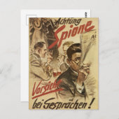 Seien Sie vorsichtig - Spionageposter Postkarte (Vorne/Hinten)