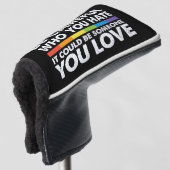 Seien Sie vorsichtig, wen Sie Rainbow LGBT Gay Pri Golf Headcover (3/4 Vorderseite)