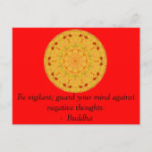 Seien Sie wachsam, hüten Sie Ihren Geist vor negat Postkarte (Vorderseite)