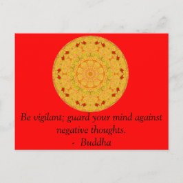 Seien Sie wachsam, hüten Sie Ihren Geist vor negat Postkarte