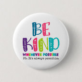 Seien Sie, wann immer möglich Button (Vorderseite)