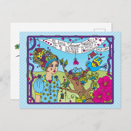 Seien Sie, wann immer möglich, freundlich_ Postkarte (Vorne/Hinten)