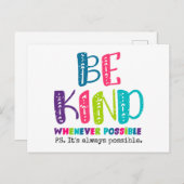 Seien Sie, wann immer möglich Postkarte (Vorne/Hinten)