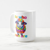 Seien Sie, wer ewe ist Rainbow Sheep Kaffeetasse (Vorderseite Links)
