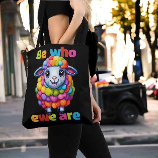 Seien Sie, wer ewe ist Rainbow Sheep Tasche