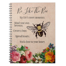 Seien Sie wie das Bienen-gewundene Notizbuch
