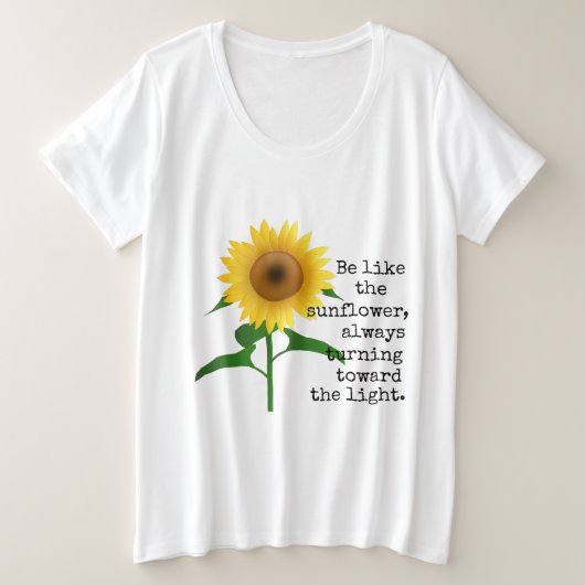 Seien Sie wie der Sonnenblume-Curvy Größen-T - Große Größe T-Shirt (Design vorne)