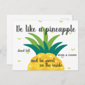 Seien Sie wie eine Ananas - Postkarte (Vorne/Hinten)