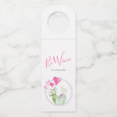 Seien Sie Wine Valentines Party Ideen Flaschenanhänger (Vorderseite)