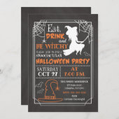 Seien Sie Witchy Halloween-Party Einladung (Vorne/Hinten)