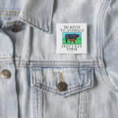 Seien Sie zu den Tieren nett. Essen Sie sie nicht. Button (Beispiel)