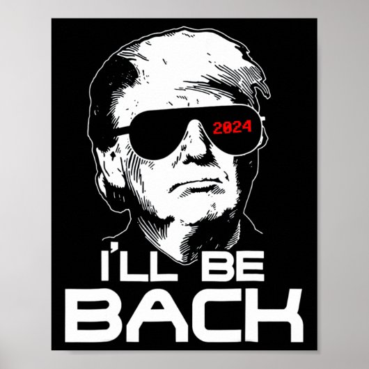 Seien Sie zurück Funny 45 47 Donald Trump 2024 Ame Poster (Vorne)