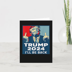 Seien Sie zurück Trump 2024 Vintag Donald Trump 4. Karte