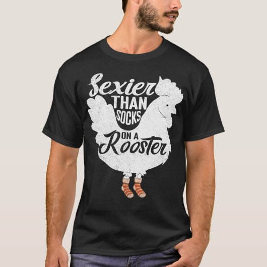Seier als Socken auf einem Roster-Design für Hühne T-Shirt (Vorderseite)