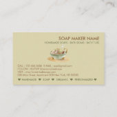Seife Badewanne grüne Blase Visitenkarte (Rückseite)