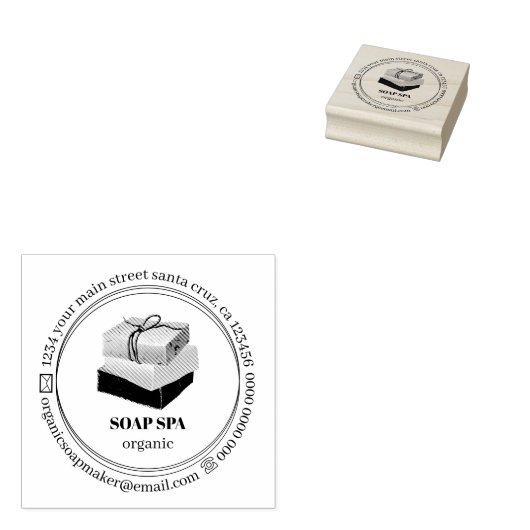 Seife Bio Wellness-Center Gummistempel (Stempel)