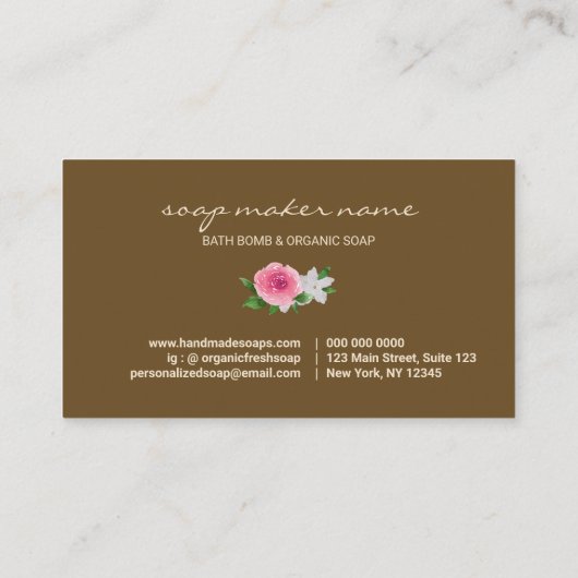 Seife Blume Sparkle Doppelseitig Visitenkarte (Rückseite)