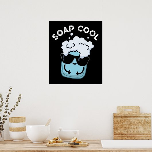 Seife Cool Funny Soap Puppe Dark BG Poster (Küche)