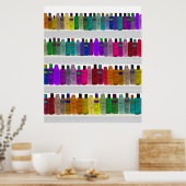 Seife Flasche Regenbogen - für Bäder, Salons etc. Poster (Küche)