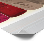 Seife Flasche Regenbogen - für Bäder, Salons etc. Poster (Ecke)