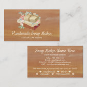 Seife Handgefertigte Bäderbomben Wasserfarbenbraun Visitenkarte (Vorne/Hinten)