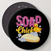 Seife Kaschieren Hühnerseife Küken 1 Button (Vorne & Hinten)