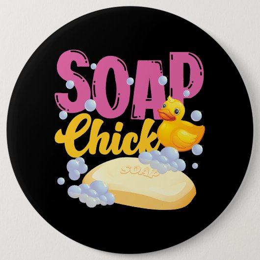 Seife Kaschieren Hühnerseife Küken 1 Button (Vorderseite)