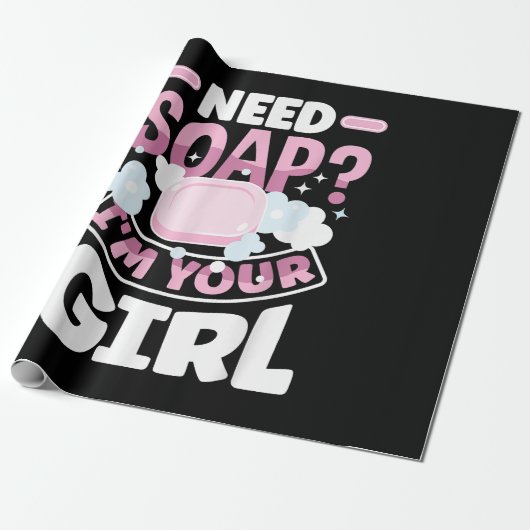 Seife machen Seife Maker Funny Geschenkpapier (Ungerollt)