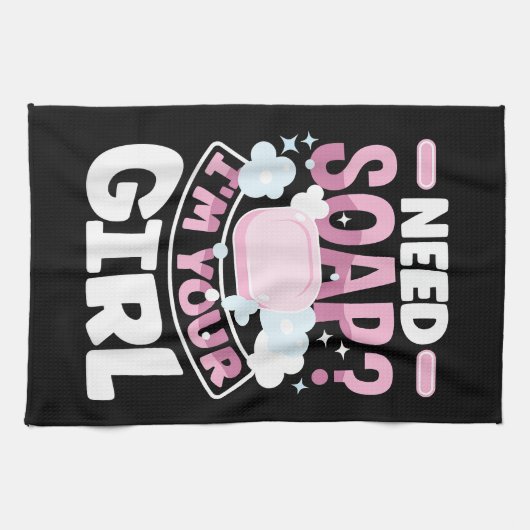 Seife machen Seife Maker Funny Geschirrtuch (Horizontal)