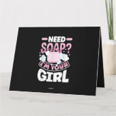 Seife machen Seife Maker Funny Karte (Rückseite)