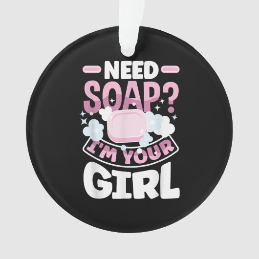 Seife machen Seife Maker Funny Ornament (Vorderseite)
