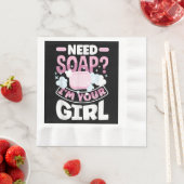 Seife machen Seife Maker Funny Serviette (Beispiel)
